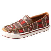 Men's Hoey Slip On Mocs Red Aztec